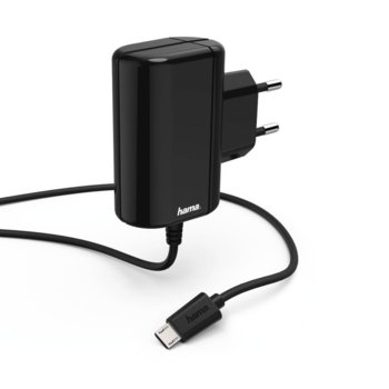 Зарядно устройство Hama 178260, от контакт към microUSB Type B(м), 5V/2.4A, черно | JAR Computers Hama Charger 178260