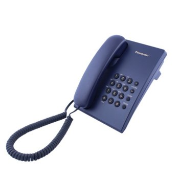Стационарен телефон Panasonic KX-TS500, 1 линия, син image