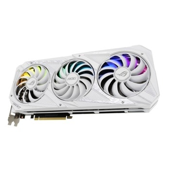 Видео карта NVIDIA GeForce RTX 3080, 10GB, Asus ROG Strix GeForce RTX 3080 V2 White OC Edition, PCI-E 4.0, GDDR6X, 320-bit, DisplayPort, HDMI | JAR Computers Asus ROG Strix GF RTX 3080 V2 White OC Edition