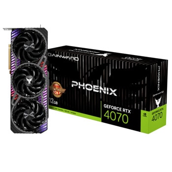 Видео карта Nvidia GF RTX 4070, 12GB, Gainward Phoenix, PCI-E 4.0, GDDR6X, 192-bit, DisplayPort, HDMI | JAR Computers Gainward GF RTX 4070 PHOENIX GS 12GB