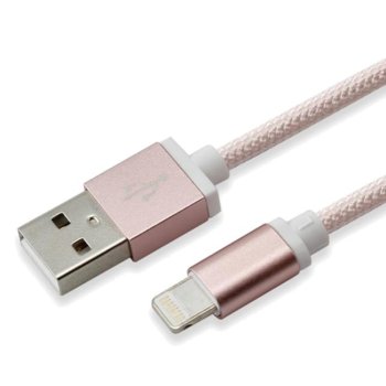 Кабел SBOX, USB A(м) към Lightning(м), 1,5m, златисто розово | JAR Computers Кабел SBOX IPH7-R USB A(м) към Lightning(м)