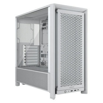 Кутия Corsair Frame 4000D, EATX/ATX/microATX/Mini-ITX, 1x USB 3.2 Gen 2 Type-C, 2x USB 3.2 Gen 1 Type-A, с прозорец, бяла, без захранване | JAR Computers Corsair Frame 4000D White CC-9011291-WW
