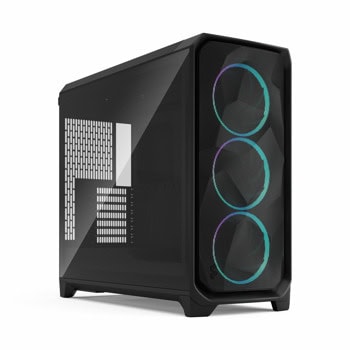 Кутия Fractal Design Meshify 3 XL Black RGB TG Light Tint, EE-ATX/EATX/ATX/microATX/Mini-ITX/SSI-CEB/SSI-EEB, 2x USB 3.2 Gen 1 Type-A, 1x USB 3.2 Gen 2x2 Type-C, 3x 140mm RGB вентилатора, с прозорец, черна, без захранване | JAR Computers Fractal Design FD-C-MES3X-04