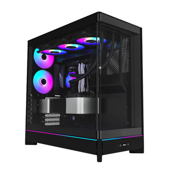 Кутия Montech HS02 PRO Black, ATX/mATX/Mini-ITX, 1x USB 3.1 Type-C, 3x 120mm вентилатора,с прозорец, черна, без захранване | JAR Computers Кутия Montech HS02 PRO черна