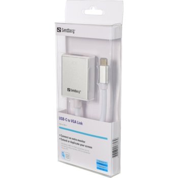 Sandberg 136-13 USB C(м) към VGA(ж) Разоппакован п