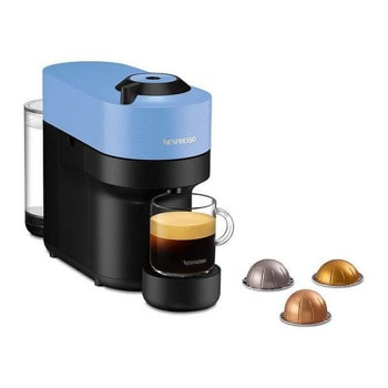 Кафемашина на капсули NESPRESSO VERTUO POP, 1500W, енергиен клас А+, 5 дължини на кафето, 30 мин. време за загряване, синя | JAR Computers Кафемашина с капсули NESPRESSO VERTUO POP синя
