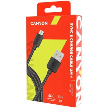 Canyon USB A(м) към USB Micro B(м) 1m CNE-USBM1