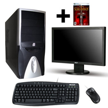 Настолен компютър PC "Баланс" & 18.5" (~47 cm) ACER V193HQb +Подарък игра - "Age of Conan", Athlon64 3200+ 2.0GHz, 3GB RAM, 500GB HDD, DVDRW, ATi HD4550 512MB DDR3 (HDMI&DVI), SB5.1, LAN, Microsoft KBD & Mouse, 2г. Гаранция | JAR Computers PC "Баланс" & 18.5" (~47 cm) ACER V193HQb +Подар…