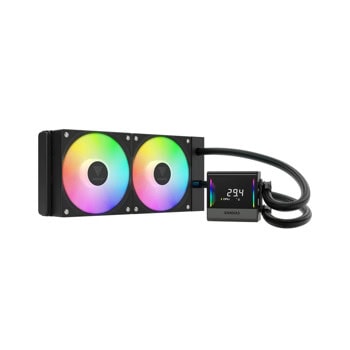 Водно охлаждане за процесор Gamdias Chione E4-240, A-RGB, съвместимост със сокети Intel LGA 1851/1700 & AMD AM5/AM4 | JAR Computers Водно охлаждане за процесор Gamdias Chione E4-240