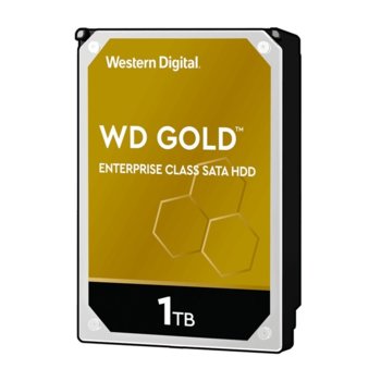 Твърд диск 1TB WD Gold Enterprise, SATA 6Gb/s, 7200 rpm, 128MB, 3.5"(8.89 cm) | JAR Computers 1TB WD Gold WD1005FBYZ