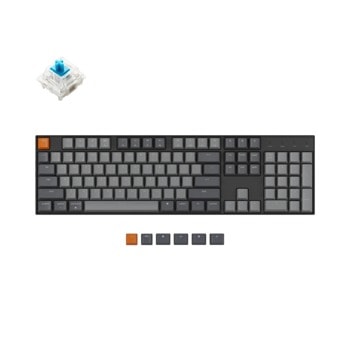 Клавиатура Keychron K10 Full-Size, черен, Gateron Blue Switch, White LED ABS, USB/Bluetooth | JAR Computers Клавиатура Keychron K10 Full-Size Gateron
