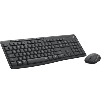 Комплект клавиатура и мишка Logitech MK295 Silent Wireless Combo (920-009800), безжични, мултимедийни клавиши, технология SilentTouch, регулируема височина на клавиатурата, черни image