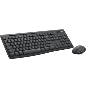 Комплект клавиатура и мишка Logitech MK295 Silent Wireless Combo (920-009800), безжични, мултимедийни клавиши, технология SilentTouch, регулируема височина на клавиатурата, черни | JAR Computers Logitech 920-009800