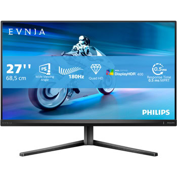 Монитор Philips Evnia 27M2N5500/00, 27" (68.58cm) IPS панел, 180Hz, QHD, 1ms, Mega Infinity DCR, 350cd/m2, DisplayPort, HDMI, USB | JAR Computers Philips Evnia 27M2N5500/00