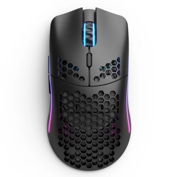 Мишка Glorious - Model O Wireless, оптична (19 000dpi), безжична, USB, матирано черна, до 71 часа живот на батерията, 6 програмируеми бутона, RGB подсветка | JAR Computers Glorious GAMO-933