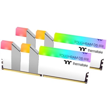 Памет 32GB (2x16GB) DDR5 6400MT/s, Thermaltake Toughram RGB D5 White, RG32D516GX2-6400C32A, 1.4V | JAR Computers Thermaltake Toughram RGB D5 RG32D516GX2-6400C32A