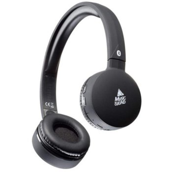 Слушалки Music Sound, Bluetooth, микрофон, 30 часа време на работа, черни | JAR Computers Слушалки Music Sound Bluetooth