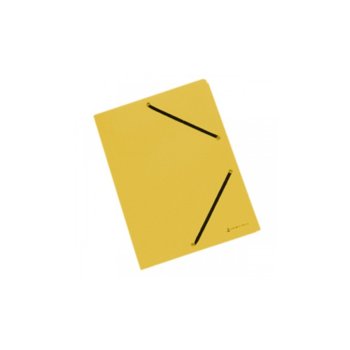 Папка, за документи, изработена от картон, с три капака и ластик, размер 250х340мм, оранжева | JAR Computers Папка