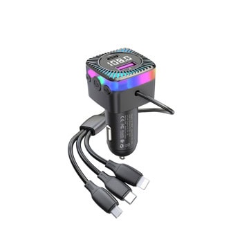 FM трансмитер Earldom ET-M98, Bluetooth, USB A(ж), USB C(м), 3.1A, черен | JAR Computers Earldom ET-M98 Bluetooth USB C black