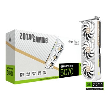 Видео карта ZOTAC RTX 5070 AMP White Edition 12GB