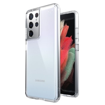 Калъф за Samsung Galaxy S21 Ultra 5G, поликарбонатов, Speck PRESIDIO PERFECT-CLEAR (1399055085), удароустойчив, прозрачен image