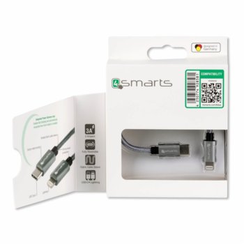 4smarts USB-C to Lightning 1m 4S465532 Gray