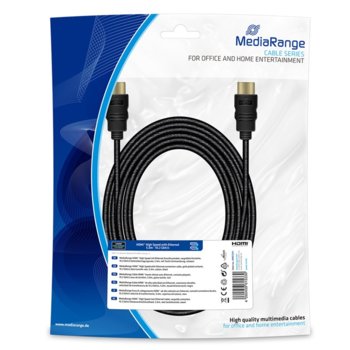 Кабел MediaRange MRCS211, от HDMI(м) към HDMI(м), 5.0m, 10.2 Gbit/s, черен | JAR Computers Кабел MediaRange MRCS211