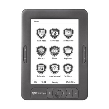 Електронна книга Prestigio MultiReader Lumen, 6" (15.24 cm), 4GB Flash памет (+microSD слот), linux | JAR Computers Prestigio MultiReader Lumen