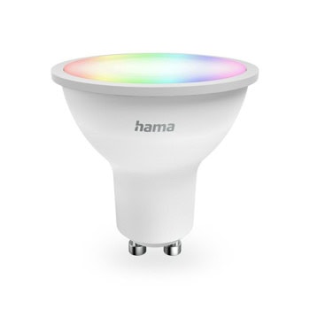 Смарт крушка Hama 176642, GU10, 4.9W, 420lm, 6500K, IP20 защита, бяла | JAR Computers Hama 176642