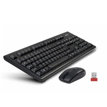 Комплект клавиатура и мишка A4Tech V-Track 3100N, безжични, компактен USB приемник