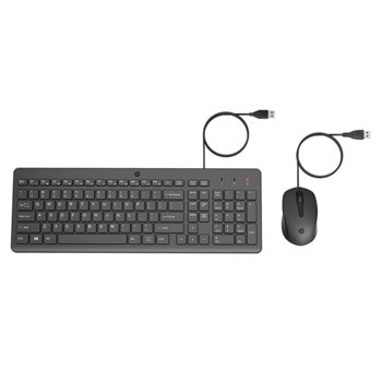 Комплект клавиатура и мишка HP 150 (240J7AA), USB, BG кирилизирана, черни | JAR Computers HP 150 240J7AA#AKS