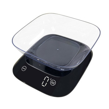 Кухненски кантар Rosberg Premium RP51651J, дигитален, до 5 kg, индикатор за претоварване, LCD дисплей, черен | JAR Computers кухненски кантар rosberg premium rp51651j