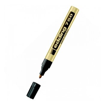 Маркер Edding Permanent 750 златен, 2.0 - 4.0 mm, за всякакви повърхности | JAR Computers Маркер Edding Permanent 750 златен