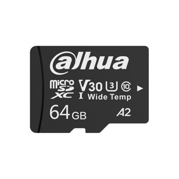 Карта памет 64GB microSDXC, Dahua W100, UHS-I U3 V30, скорост на четене до 90MB/s, скорост на запис до 45MB/s | JAR Computers Dahua TF-W100/64GB