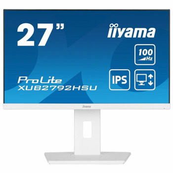 Монитор Iiyama ProLite XUB2792HSU-W6, 27" (68.58cm) IPS панел, 100Hz, Full HD, 0.4ms, 80 000 000:1, 250cd/m2, DisplayPort, HDMI, USB Hub | JAR Computers Iiyama ProLite XUB2792HSU-W6