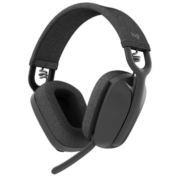 Слушалки Logitech Zone Vibe 100 Graphite (разопакован продукт), безжични, Bluetooth 5.2, микрофон, до 20 часа време на работа, сиви | JAR Computers Logitech Zone Vibe 100 - GRAPHITE разопакован