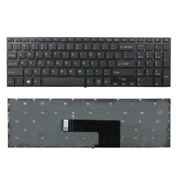 Клавиатура за SONY, съвместима със серия VAIO SVF15 WITHOUT FRAME BLACK US (Small ENTER) | JAR Computers Клавиатура за SONY VAIO SVF15 WITHOUT FRAME BLACK