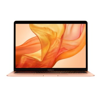 Лаптоп Apple MacBook Air 13 (2018)(MREF2ZE/A)(златист), двуядрен Intel Core i5 1.6/3.6GHz, 13.3" (33.78 cm) WQXGA Retina дисплей(Thunderbolt), 8GB LPDDR3, 256GB SSD, 2x Thunderbolt 3, MacOS Mojave, 1.25kg, Анг. клавиатура | JAR Computers Apple MacBook Air 13 Retina (MREF2ZE/A) Gold