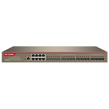 Суич IP-COM G5324-16F, 24 порта, 8x 10/100/1000Mbps Auto MDI/MDIX RJ45, 16x 1000Base-X SFP, 1x RJ45 console | JAR Computers IP-COM G5324-16F