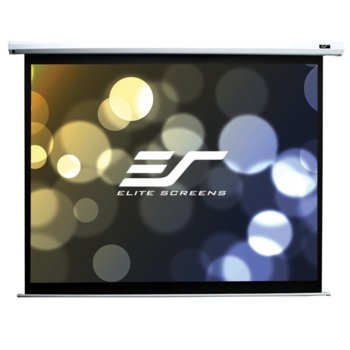 Екран Elite Screens Electric110H, електрически за стена или таван, White, 2438 x 1372 мм, 110" (279.4 cm), 16:9 image