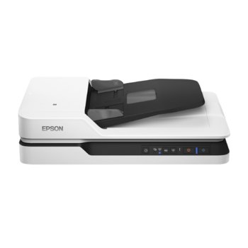 Скенер Epson WorkForce DS-1660W, 1200 x 1200 dpi, A4, двустранно сканиране, ADF, Wi-Fi/Direct, USB 3.0, бял image