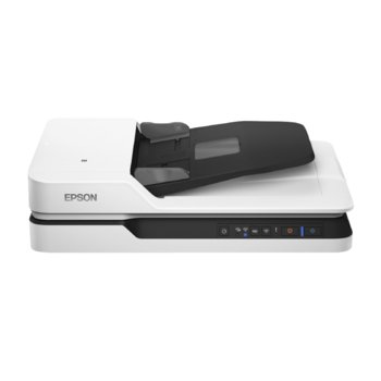 Скенер Epson WorkForce DS-1660W, 1200 x 1200 dpi, A4, двустранно сканиране, ADF, Wi-Fi/Direct, USB 3.0, бял | JAR Computers Epson WorkForce DS-1660W B11B244401