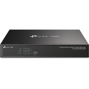 IP видеорекордер TP-Link VIGI NVR1008H-8MP, 8 канала, H.265+/H.265/H.264+/H.264, 1x SATA (до 10TB), 2x USB 2.0, 1x LAN 10/100Mbps, 1x HDMI, 1x VGA, PoE+ | JAR Computers TP-Link VIGI NVR1008H-8MP