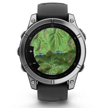 Garmin fenix E Stainless Steel Black Silicone