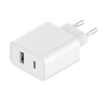 Зарядно устройство Xiaomi AD332EU, от контакт към 1x USB-A(ж)/1x USB-C(ж), 12V/2.25A, 33W, бяло | JAR Computers Xiaomi AD332EU