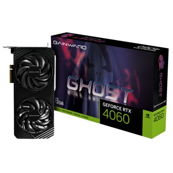 Видео карта Nvidia GF RTX 4060, 8GB, Gainward Ghost, PCI-E 4.0, GDDR6, 128-bit, DisplayPort, HDMI | JAR Computers Gainward GeForce RTX 4060 Ghost