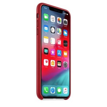 Apple iPhone XS Max Leather Case - RED