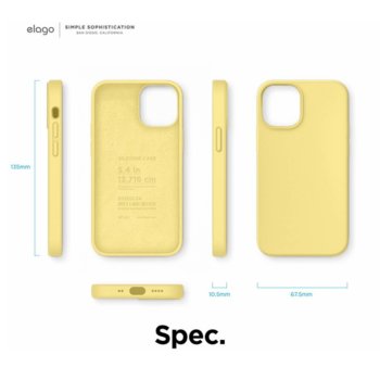 Kалъф Elago за iPhone 12 mini жълт ES12SC54-YE