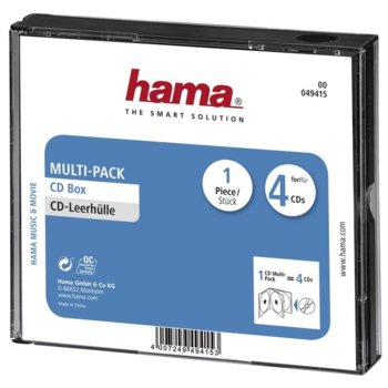 Кутийка за CD/DVD HAMA Multi-Pack 4 49415