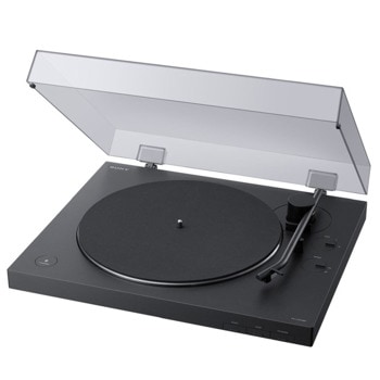 Грамофон Sony PS-LX310BT, Bluetooth, 33/45 оборота в минута, вграден еквалайзер, вграден предусилвател, задвижване с ремък, черен | JAR Computers Грамофон Sony PS-LX310BT